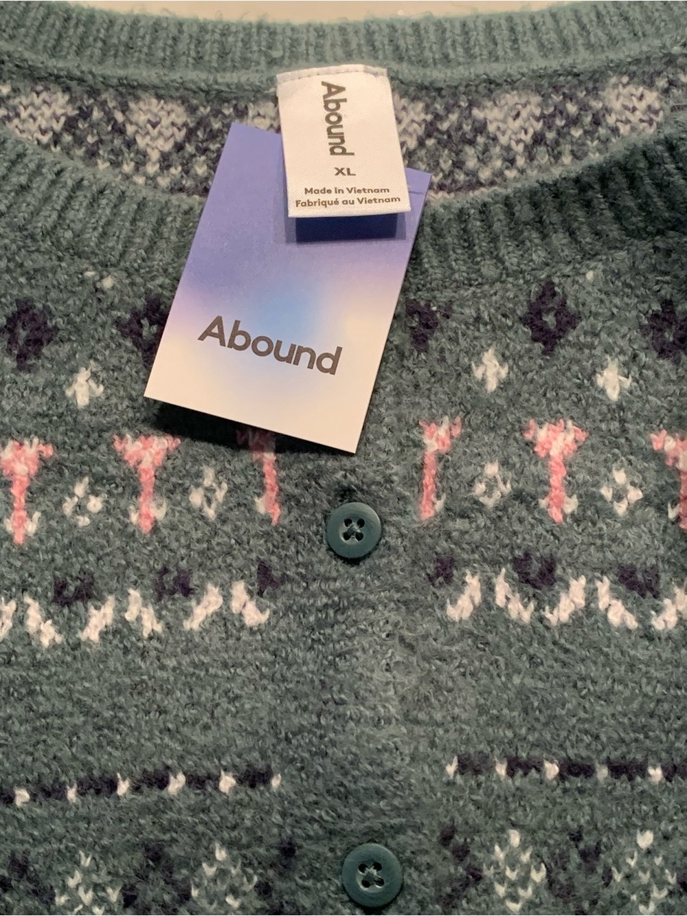 Abound Fair Isle Cardigan
in Green Sol Fairisle - Picture 4 of 4